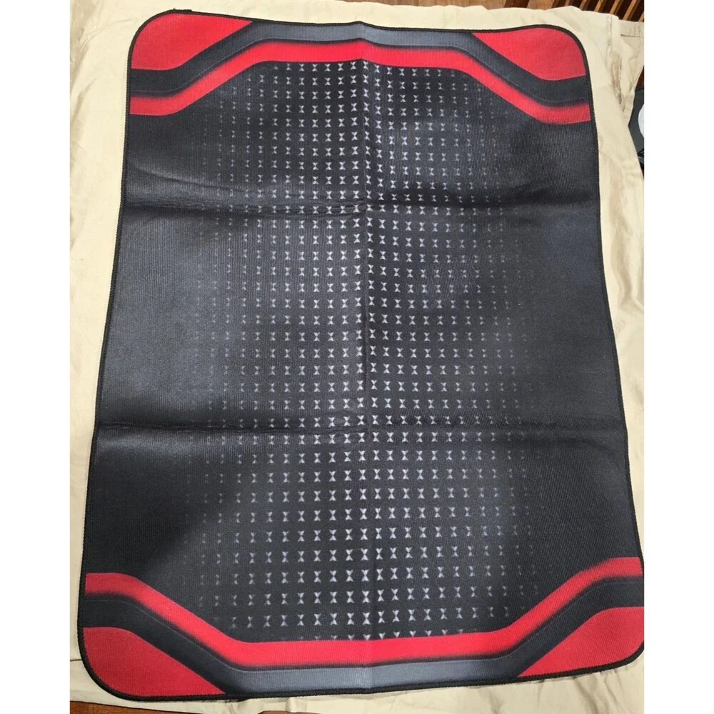 Red & Black 39 X 29 Floor Mat With Grippy Back - Brand NEW